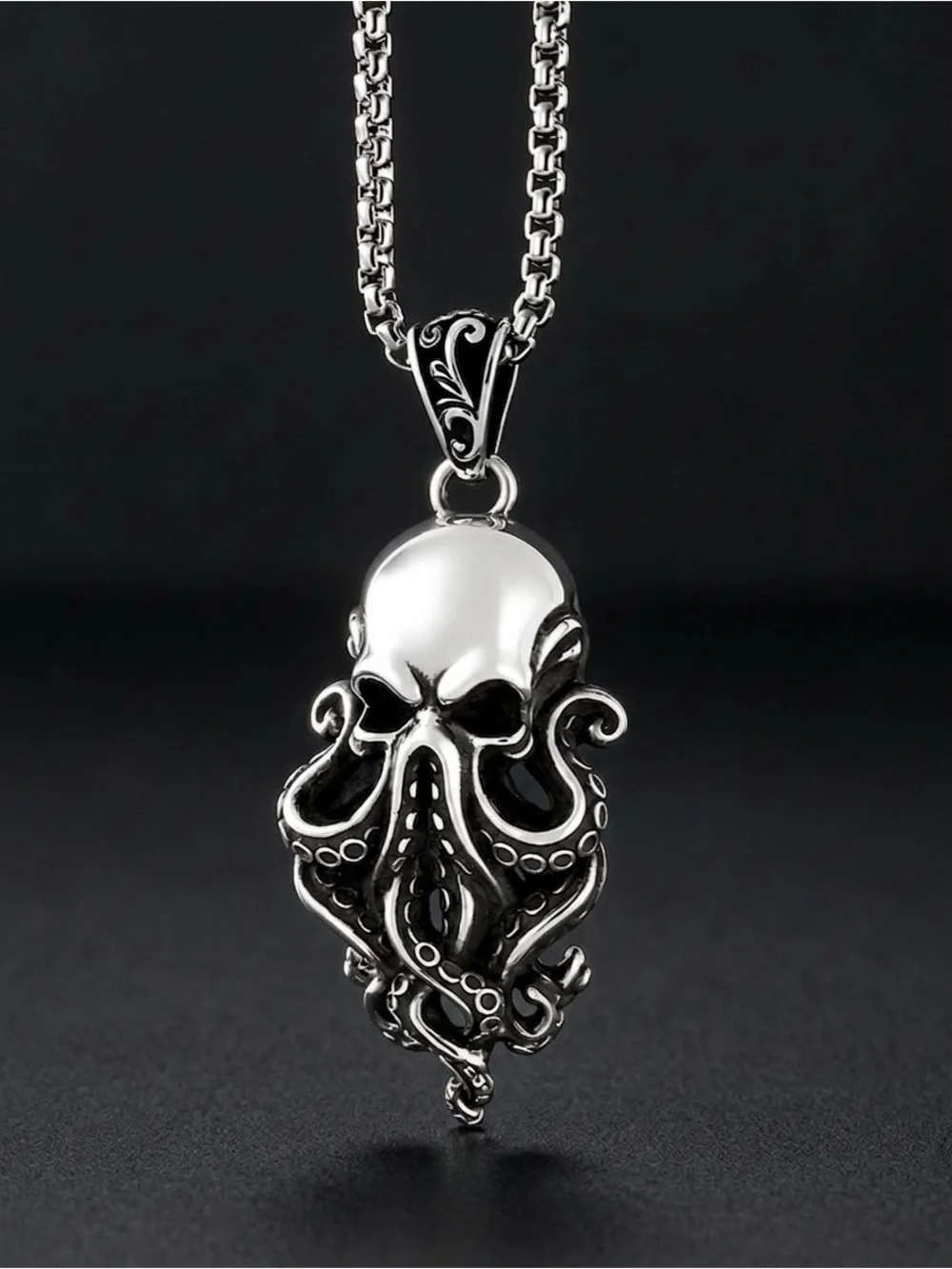 “Davy Jones” Octopus Squid Kraken Sea Creature Monster Tentacle Pirate Necklace